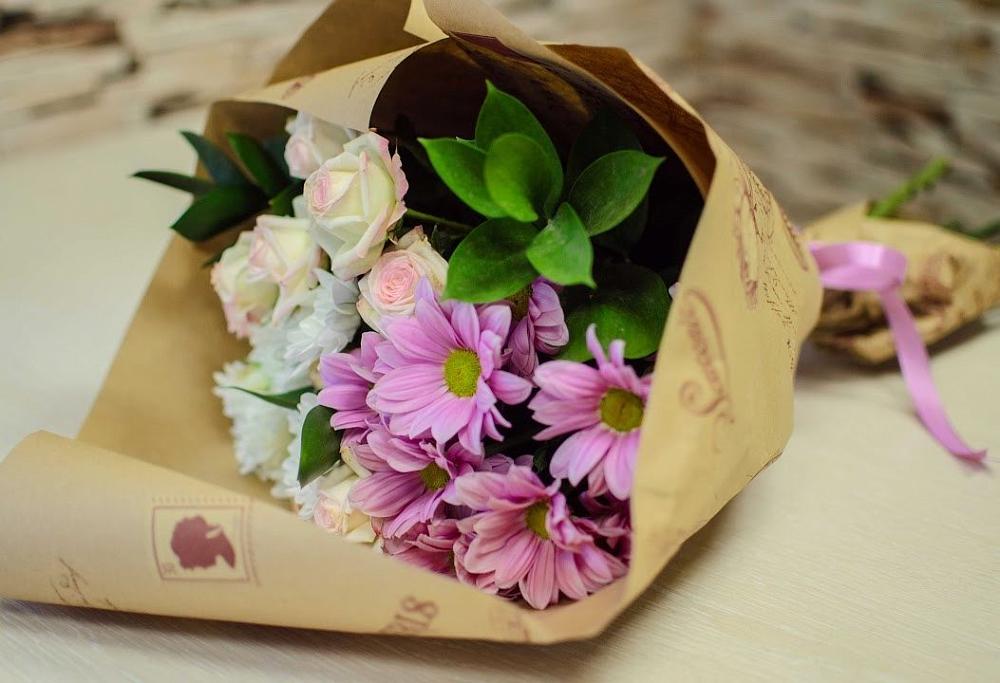 Букет цветов из: Розы и Хризантемы в Шипицыно