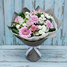 Букет цветов из:  Герберы, Альстромерии и Хризантемы в Шипицыно