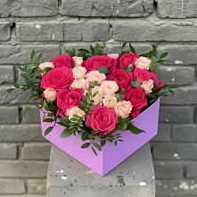 Цветочная композиция из Розы в коробке в Шипицыно