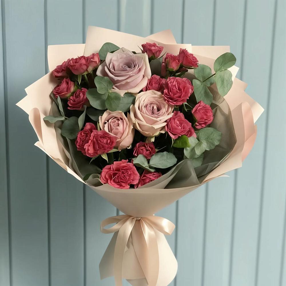 Букет цветов из: Гвоздики и Розы в Шипицыно