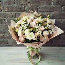 Букет цветов из:  Альстромерии, Розы и Хризантемы в Шипицыно