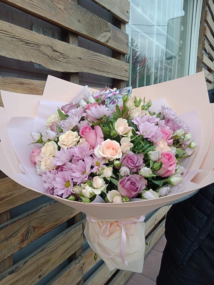 Букет цветов из: Розы и Хризантемы в Шипицыно