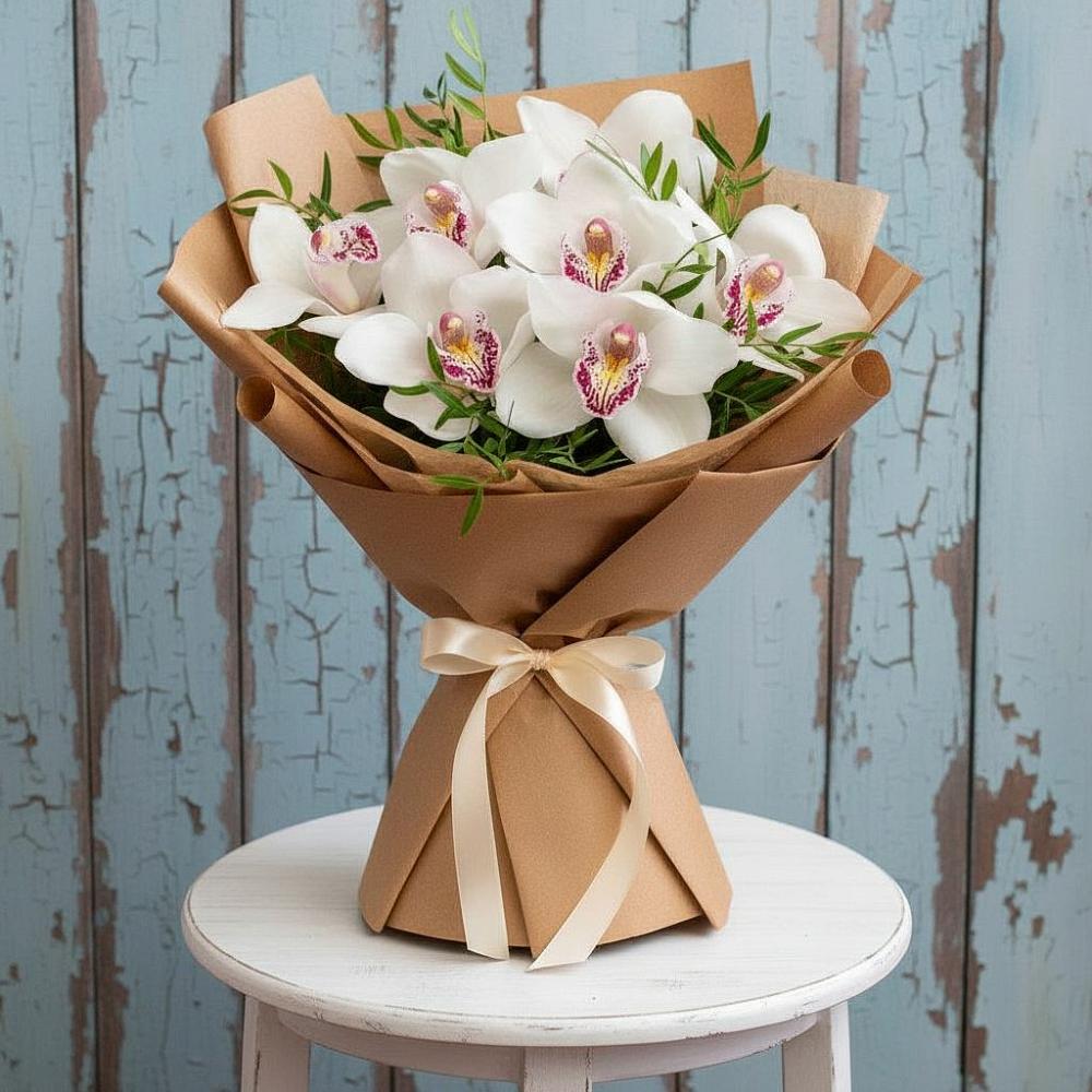 Букет цветов из: Орхидеи и Розы в Шипицыно