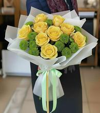 Букет цветов из:  Хризантемы и Розы в Шипицыно