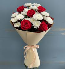 Букет цветов из:  Розы и Хризантемы в Шипицыно