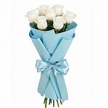 Букет 7 белых роз Проуд в Шипицыно