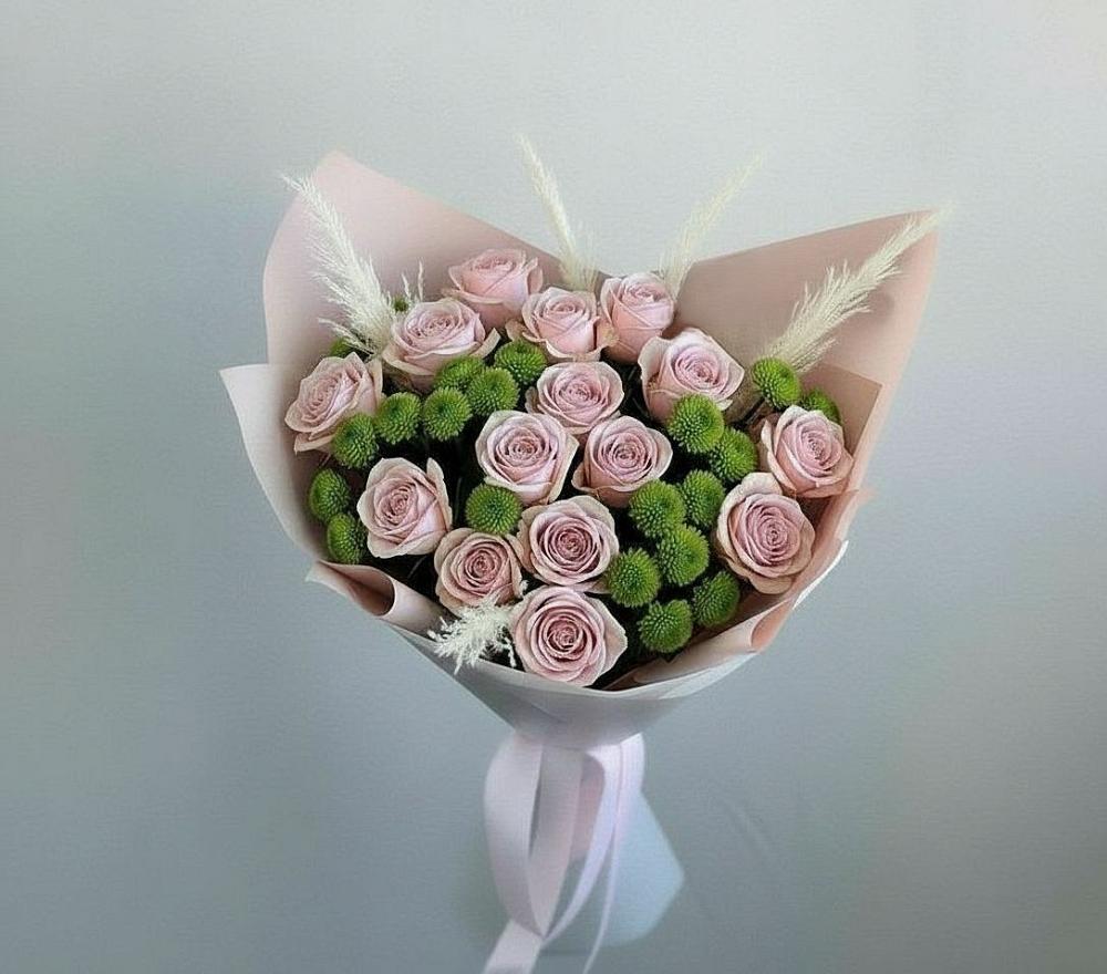 Букет цветов из: Розы и Хризантемы в Шипицыно