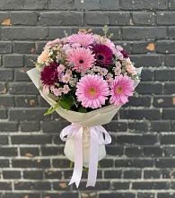 Букет цветов из:  Герберы и Хризантемы в Шипицыно