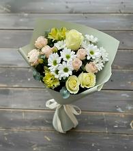 Букет цветов из:  Альстромерии, Розы и Хризантемы в Шипицыно